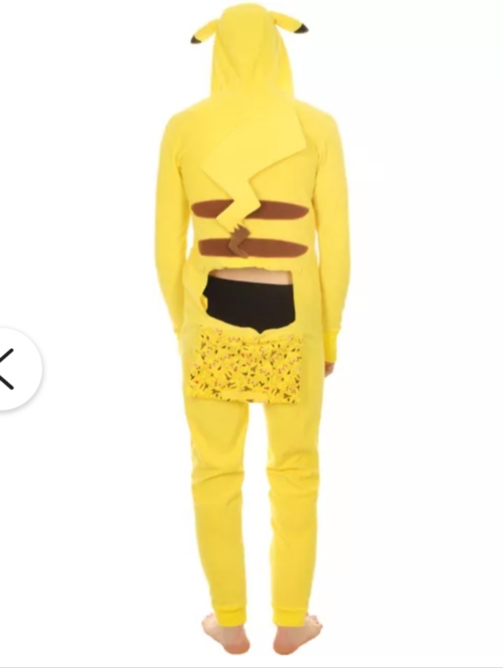 Pikachu Hooded Zip Pajama with Poké Ball Patch XL - Picture 8 of 9
